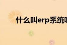 什么叫erp系統(tǒng)呢（什么叫erp系統(tǒng)）