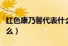 紅色康乃馨代表什么花語（紅色康乃馨代表什么）