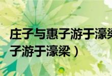 莊子與惠子游于濠梁之上教學設計（莊子與惠子游于濠梁）
