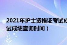 2021年護(hù)士資格證考試成績查入口（2021年護(hù)士資格證考試成績查詢時(shí)間）