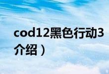 cod12黑色行動3(關于cod12黑色行動3的介紹)