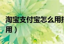 淘寶支付寶怎么用指紋支付（淘寶支付寶怎么用）