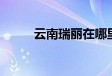 云南瑞麗在哪里（云南瑞麗在哪）