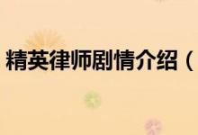 精英律師劇情介紹（精英律師劇情分集介紹）