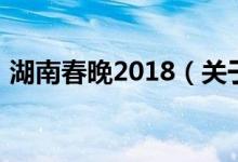 湖南春晚2018（關(guān)于湖南春晚2018的介紹）