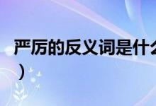 嚴(yán)厲的反義詞是什么最佳答案（嚴(yán)厲的反義詞）
