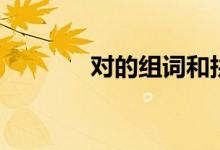 對的組詞和拼音（對的組詞）