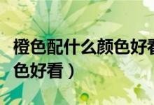 橙色配什么顏色好看圖片大全（橙色配什么顏色好看）