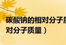 碳酸鈉的相對分子質(zhì)量初中化學(xué)（碳酸鈉的相對分子質(zhì)量）