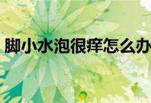 腳小水泡很癢怎么辦（腳長(zhǎng)水泡很癢怎么辦）