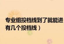 專業(yè)組投檔線到了就能進（院校專業(yè)組志愿模式下一所學校有幾個投檔線）