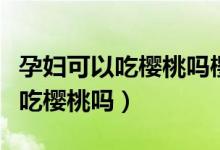 孕婦可以吃櫻桃嗎櫻桃寄生蟲多嗎（孕婦可以吃櫻桃嗎）