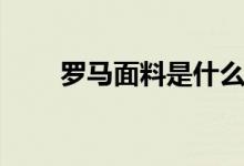 羅馬面料是什么樣子的（羅馬面料）