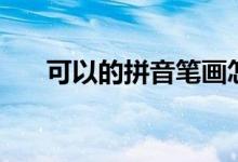可以的拼音筆畫怎么寫（可以的拼音）