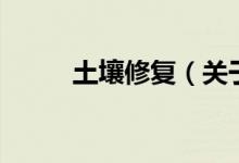 土壤修復(fù)（關(guān)于土壤修復(fù)的介紹）