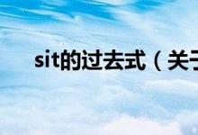 sit的過去式（關于sit的過去式的介紹）