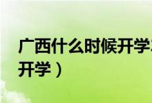 廣西什么時(shí)候開學(xué)2020小學(xué)（廣西什么時(shí)候開學(xué)）