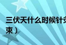 三伏天什么時候針灸最好（三伏天什么時候結(jié)束）