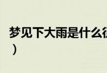 夢(mèng)見(jiàn)下大雨是什么征兆（夢(mèng)見(jiàn)下雨是什么征兆）