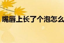 嘴唇上長了個泡怎么辦（嘴唇上長泡怎么辦）