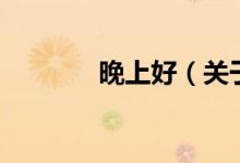 晚上好（關(guān)于晚上好的介紹）
