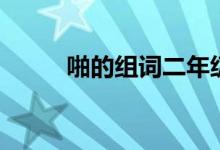 啪的組詞二年級上冊（啪的組詞）