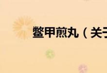 鱉甲煎丸（關(guān)于鱉甲煎丸的介紹）