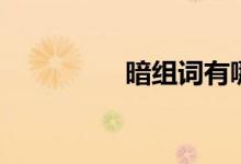暗組詞有哪些（暗組詞）