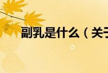 副乳是什么（關(guān)于副乳是什么的介紹）