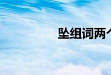 墜組詞兩個字（墜組詞）