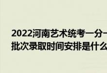 2022河南藝術(shù)統(tǒng)考一分一段表（2022河南高考藝術(shù)本B段批次錄取時間安排是什么）