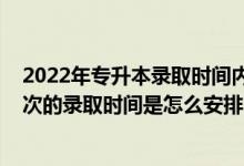 2022年專升本錄取時(shí)間內(nèi)蒙（2022內(nèi)蒙古高考高職高專批次的錄取時(shí)間是怎么安排的）