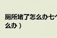 廁所堵了怎么辦七個妙招搞定它（廁所堵了怎么辦）