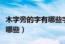 木字旁的字有哪些字適合男孩（木字旁的字有哪些）