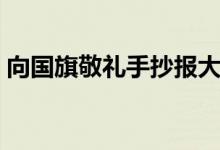 向國旗敬禮手抄報(bào)大全（向國旗敬禮手抄報(bào)）