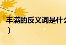 豐滿的反義詞是什么標(biāo)準(zhǔn)答案（豐滿的反義詞）