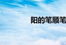 陽(yáng)的筆順筆畫（陽(yáng)的筆順）