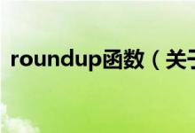 roundup函數(shù)（關(guān)于roundup函數(shù)的介紹）