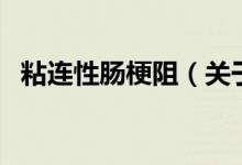 粘連性腸梗阻（關(guān)于粘連性腸梗阻的介紹）