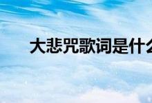 大悲咒歌詞是什么意思（大悲咒歌詞）