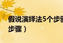 假說演繹法5個步驟的實驗（假說演繹法5個步驟）