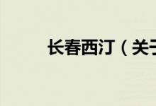 長春西?。P(guān)于長春西汀的介紹）