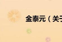 金泰元（關(guān)于金泰元的介紹）