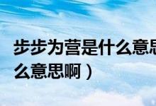 步步為營是什么意思打一生肖（步步為營是什么意思啊）