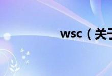 wsc（關(guān)于wsc的介紹）