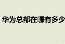 華為總部在哪有多少分公司（華為總部在哪）