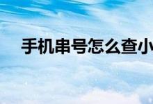 手機(jī)串號怎么查小米（手機(jī)串號怎么查）