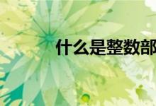 什么是整數(shù)部分（什么是整數(shù)）