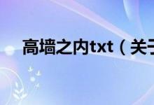 高墻之內(nèi)txt（關(guān)于高墻之內(nèi)txt的介紹）