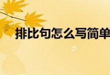 排比句怎么寫簡單又好（排比句怎么寫）